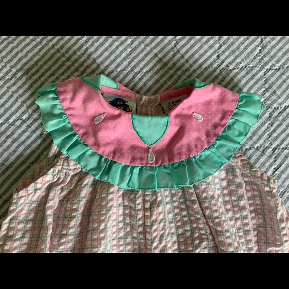 Vintage Peek-a-Babe Watermelon Romper - Picture 2 of 9
